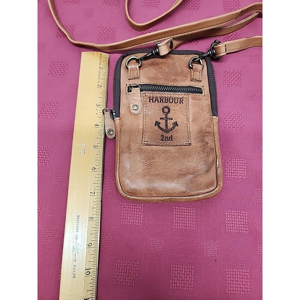 Harbour 2nd Crossbody Leather Credit Card Wallet Phone Bag Travel Purse Small - Picture 7 of 10